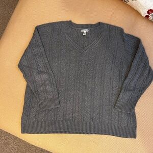 Vintage Cotton Cable Neck Sweater